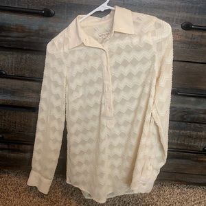 Sheer half button up